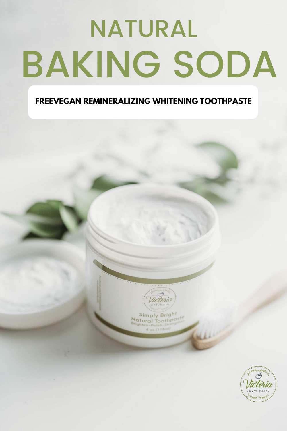 Natural Baking Vegan Baking Soda Free Whitening Toothpaste