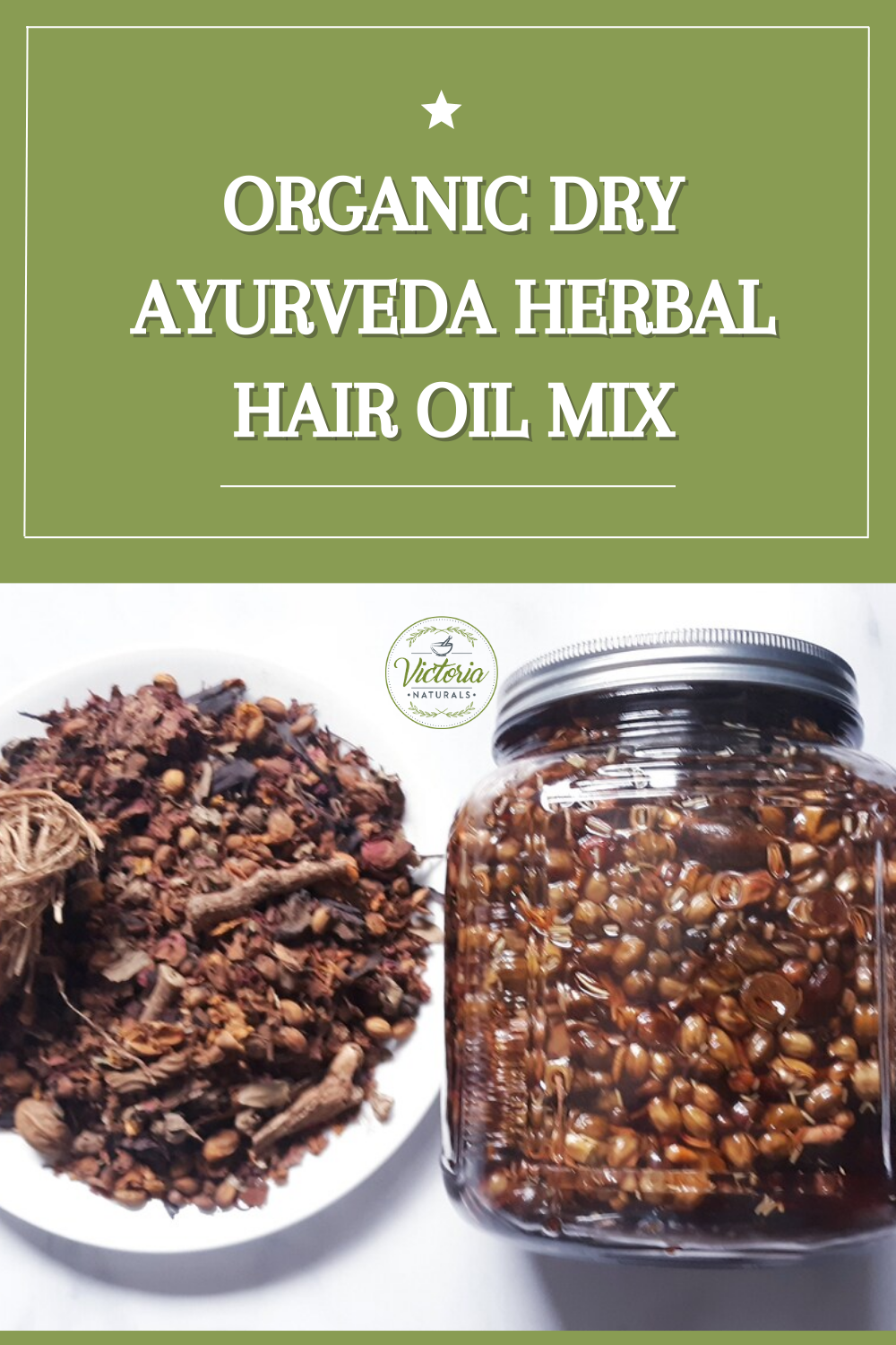 Organic Dry Ayurveda Herbal Hair Oil Mix