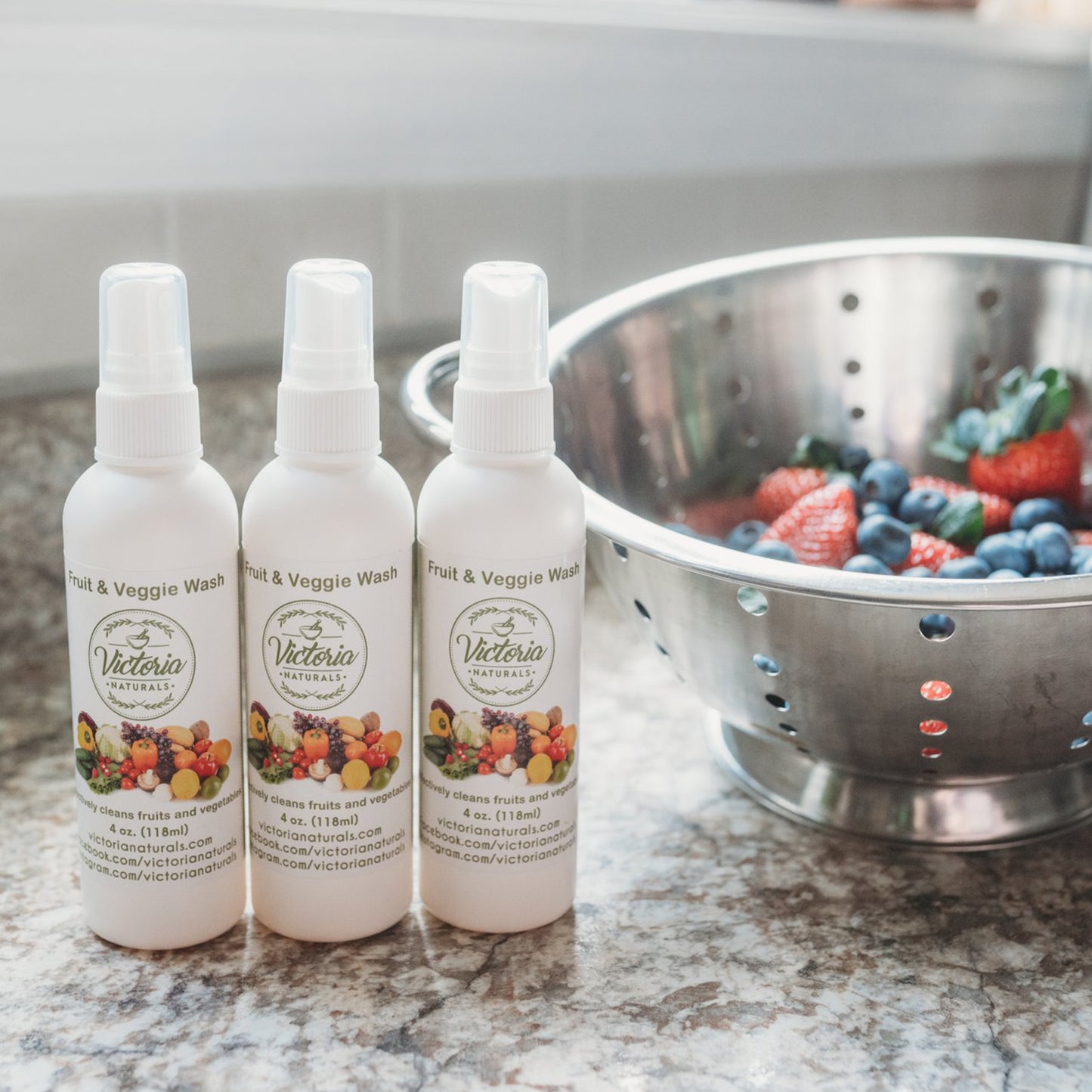 Fruit and Veggie Wash - Set of 3 (4 Ounce Bottle Each)
