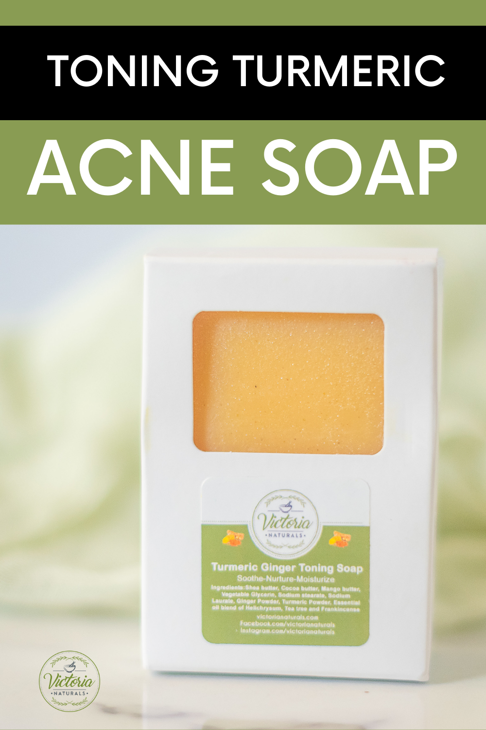 Toning Turmeric Acne Shea Butter Bar Soap