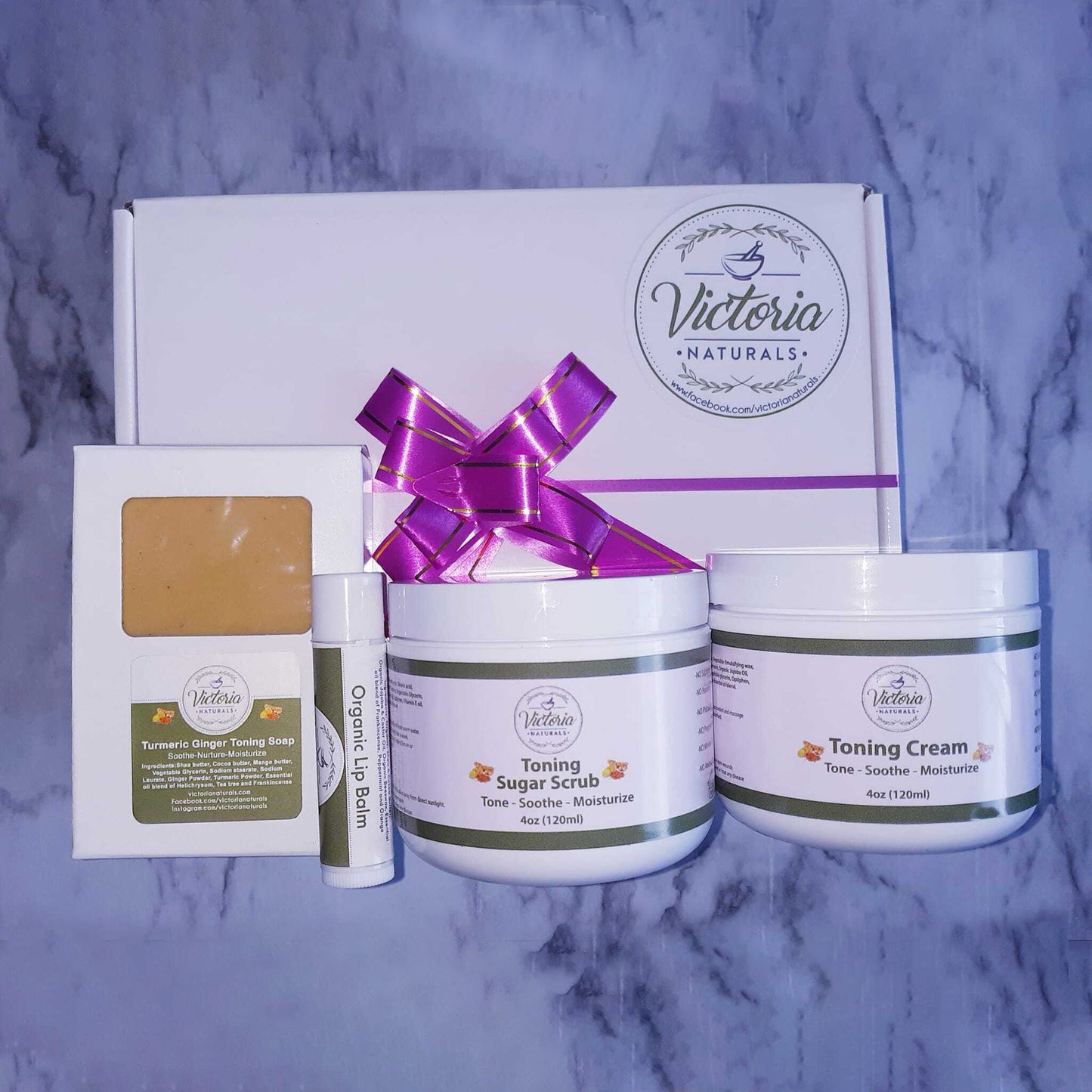 Natural Skincare SPA Gift Set – Rose, Turmeric, or Shea Butter Collection