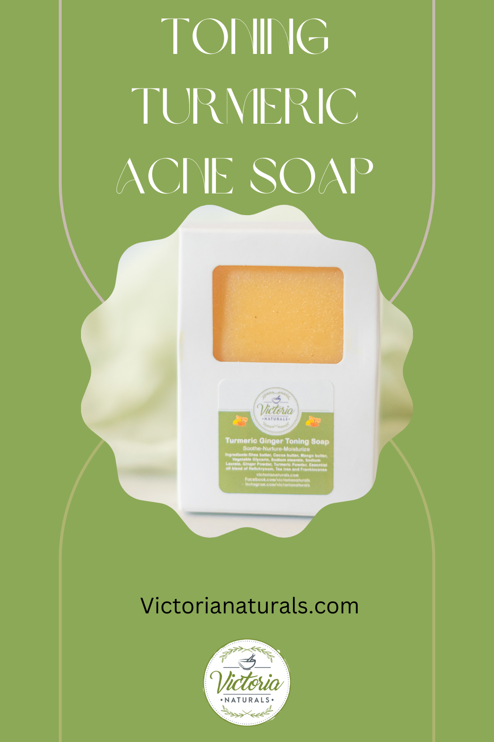 Toning Turmeric Acne Shea Butter Bar Soap