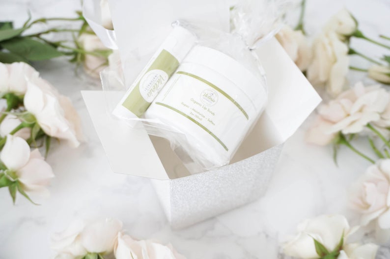 Organic Lip Scrub and Lip Balm Set